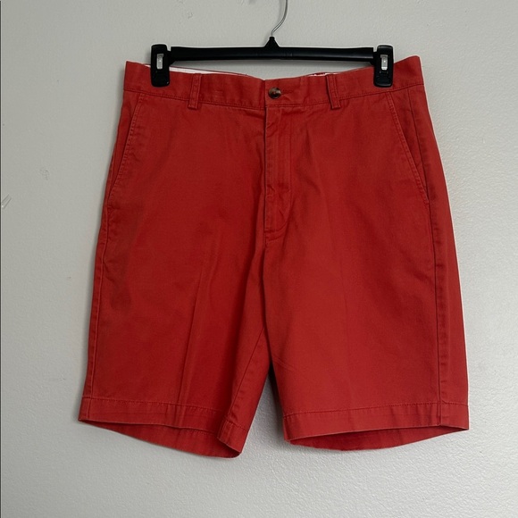 Roundtree & Yorke Vibrant Orange Flat Front Shorts - Picture 2 of 8